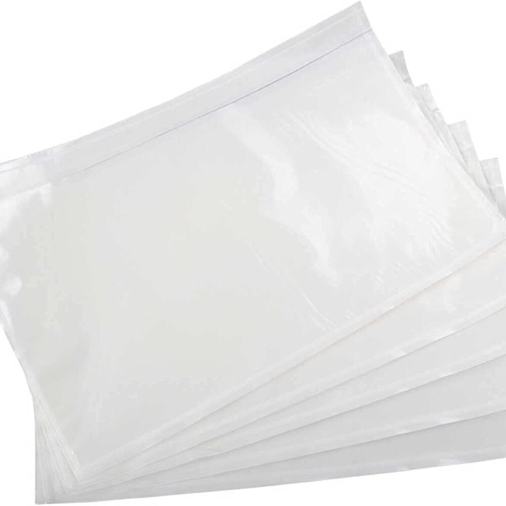 100 Clear White Protective Document Sleeves - Pack of Clear Inserts